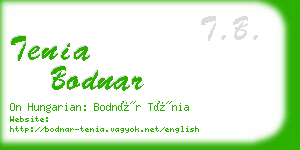 tenia bodnar business card